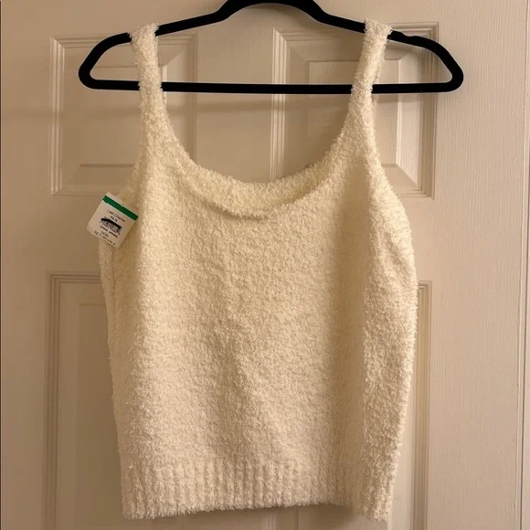 Skims Cozy Fuzzy Teddy Bear Cozy Tank White 2/3X - Picture 1 of 5